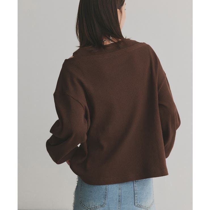 フェイクレイヤードデザイン ワッフルプルオーバー | ad thie | 詳細画像42 