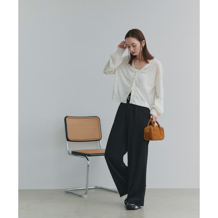 袖ボリュームVネックシアーカーディガン | ad thie | 詳細画像4 