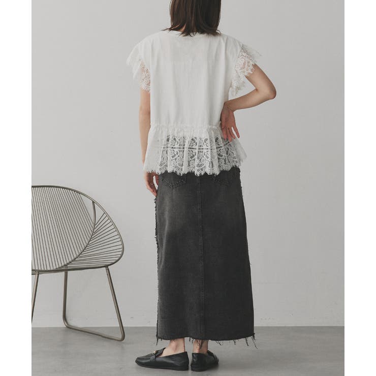 ヘムスリーブレースデザイントップス | ad thie | 詳細画像10 