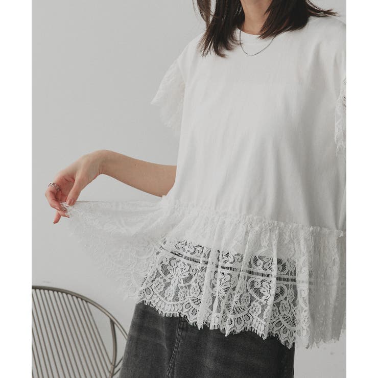 ヘムスリーブレースデザイントップス | ad thie | 詳細画像13 