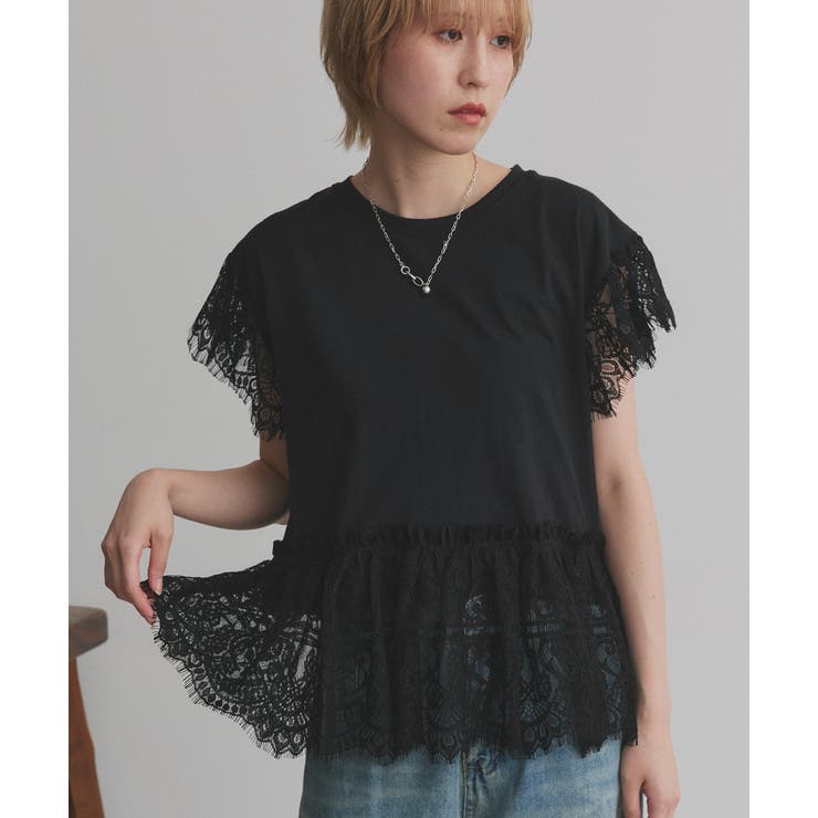 ヘムスリーブレースデザイントップス | ad thie | 詳細画像16 