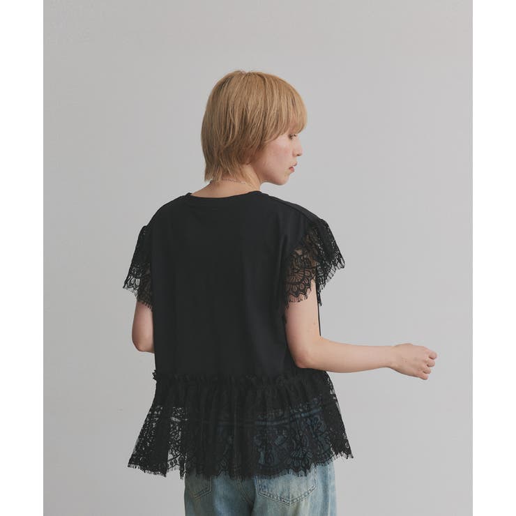 ヘムスリーブレースデザイントップス | ad thie | 詳細画像17 