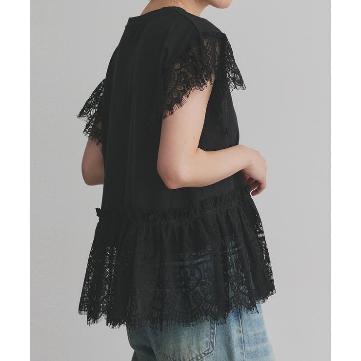 ヘムスリーブレースデザイントップス | ad thie | 詳細画像18 