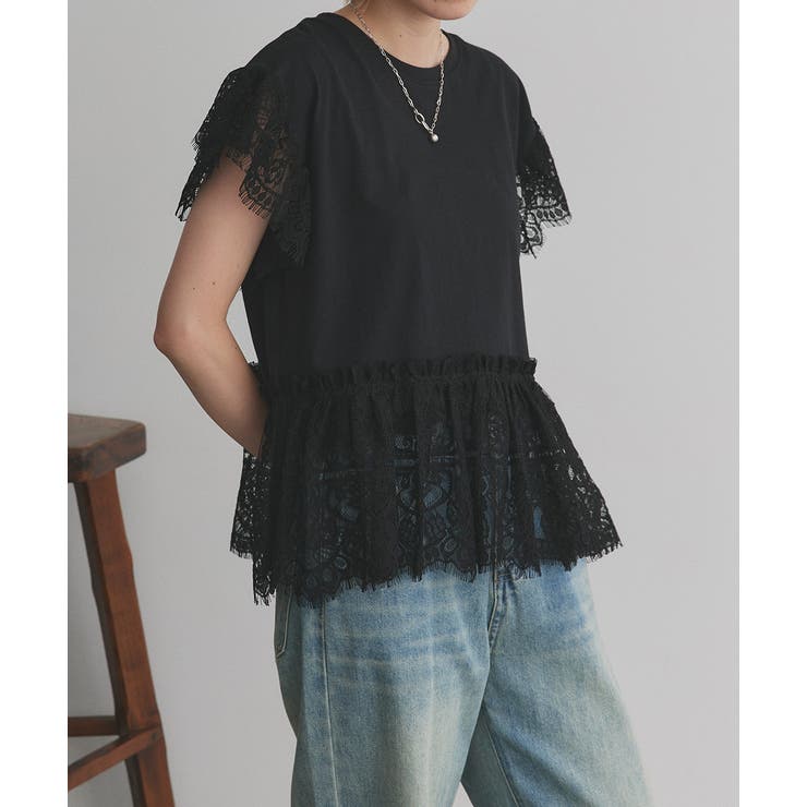 ヘムスリーブレースデザイントップス | ad thie | 詳細画像19 