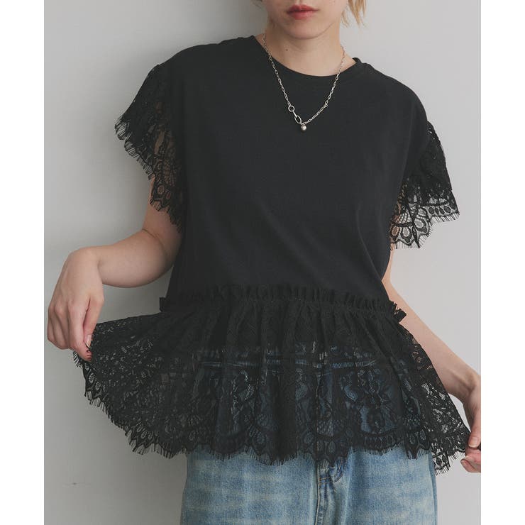 ヘムスリーブレースデザイントップス | ad thie | 詳細画像20 