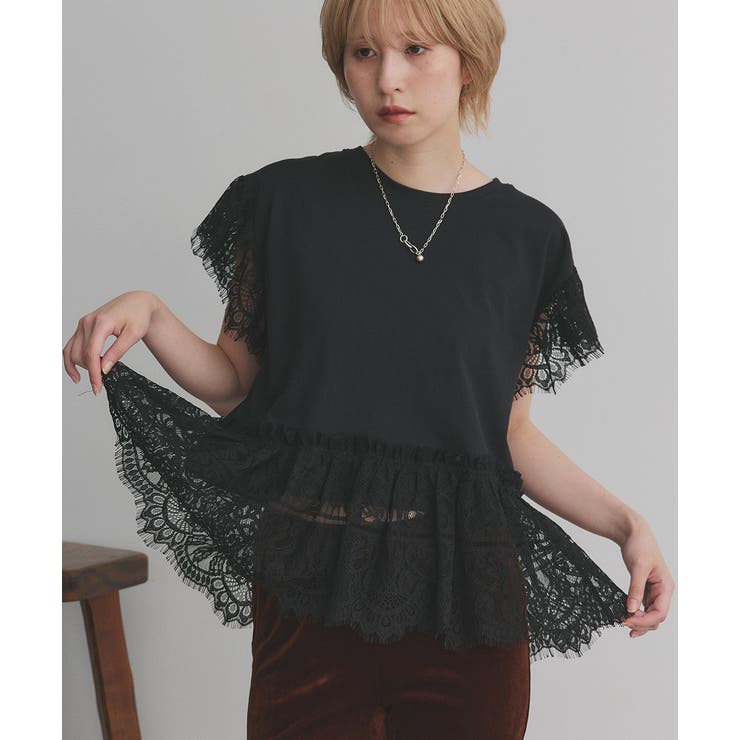 ヘムスリーブレースデザイントップス | ad thie | 詳細画像23 