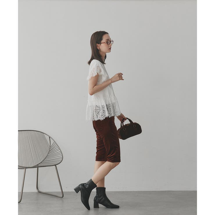 ヘムスリーブレースデザイントップス | ad thie | 詳細画像3 