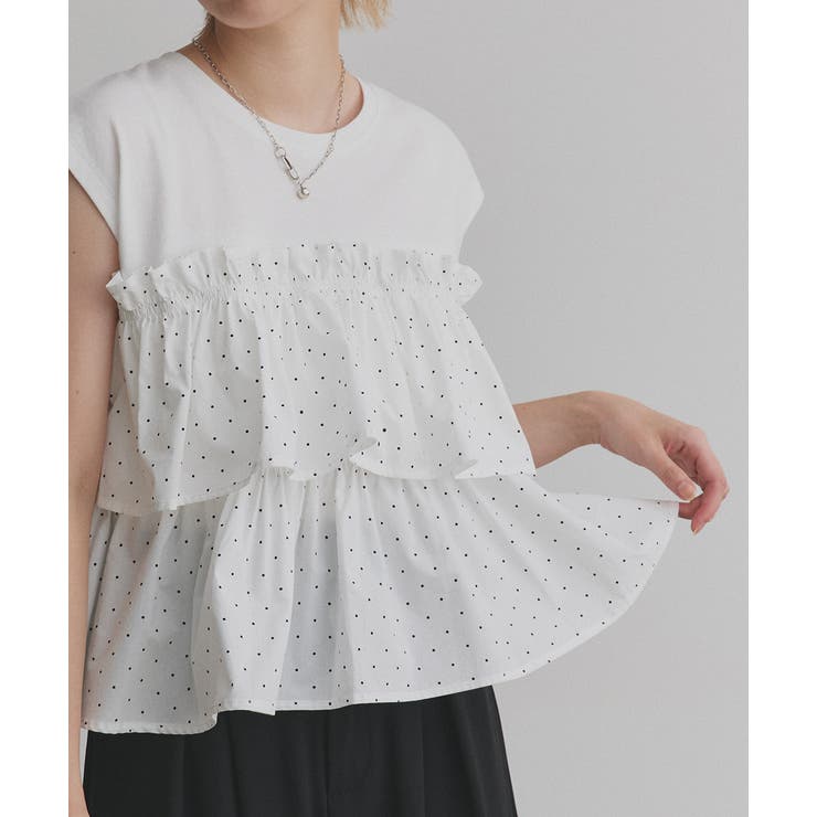 ポルカドットティアードフリルトップス | ad thie | 詳細画像11 