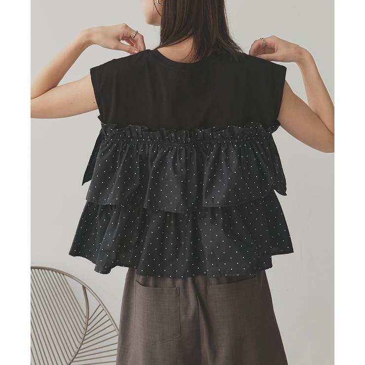 ポルカドットティアードフリルトップス | ad thie | 詳細画像21 