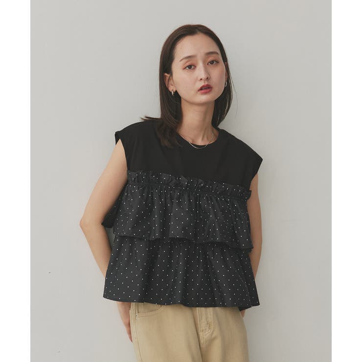 ポルカドットティアードフリルトップス | ad thie | 詳細画像27 