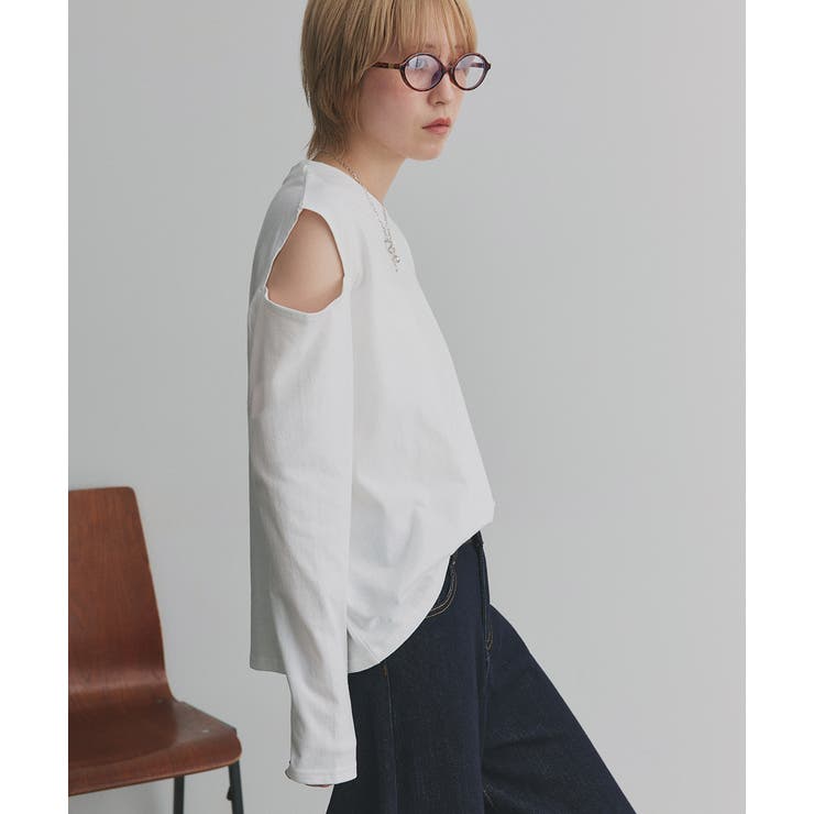 【2025AW新作】ショルダーカットアウトロングスリーブTシャツ | ad thie | 詳細画像22 