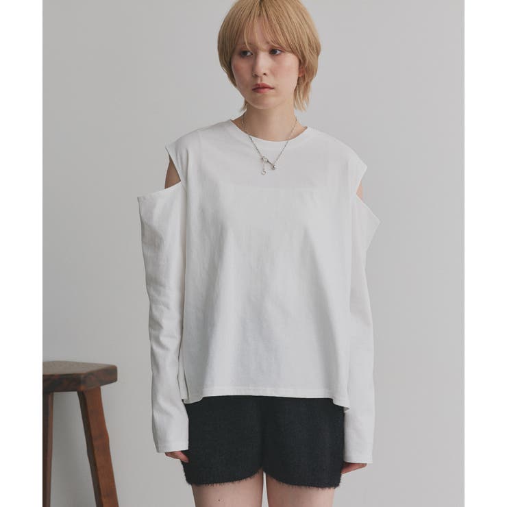 【2025AW新作】ショルダーカットアウトロングスリーブTシャツ | ad thie | 詳細画像27 