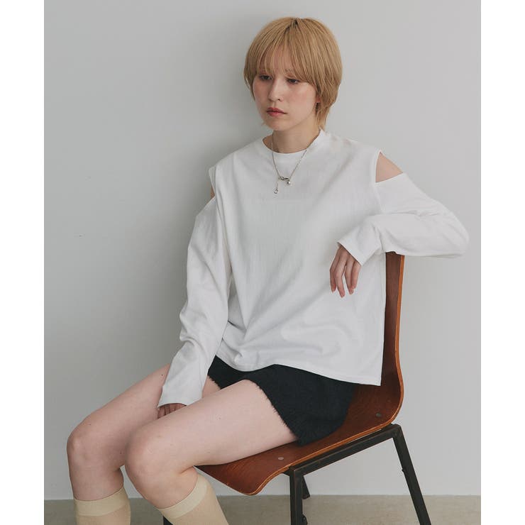 【2025AW新作】ショルダーカットアウトロングスリーブTシャツ | ad thie | 詳細画像29 
