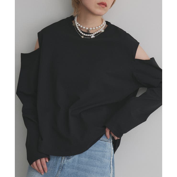 【2025AW新作】ショルダーカットアウトロングスリーブTシャツ | ad thie | 詳細画像35 