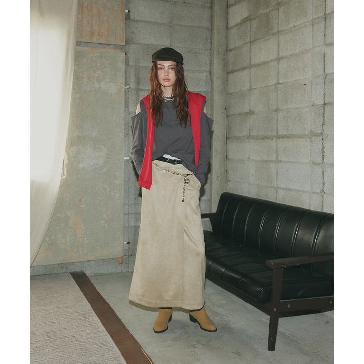 スエードラップスカート | ad thie | 詳細画像15 