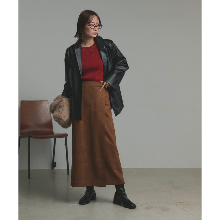 スエードラップスカート | ad thie | 詳細画像40 