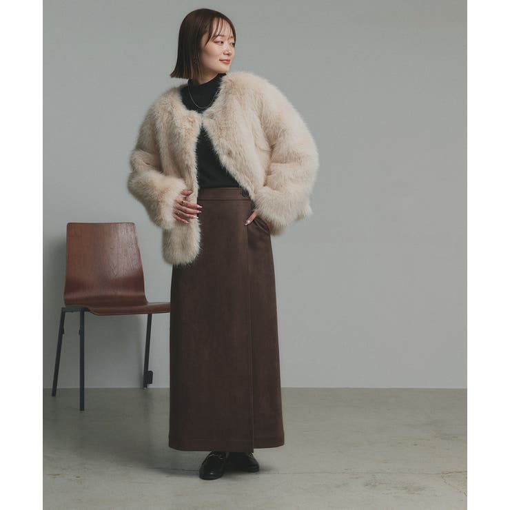 スエードラップスカート | ad thie | 詳細画像8 