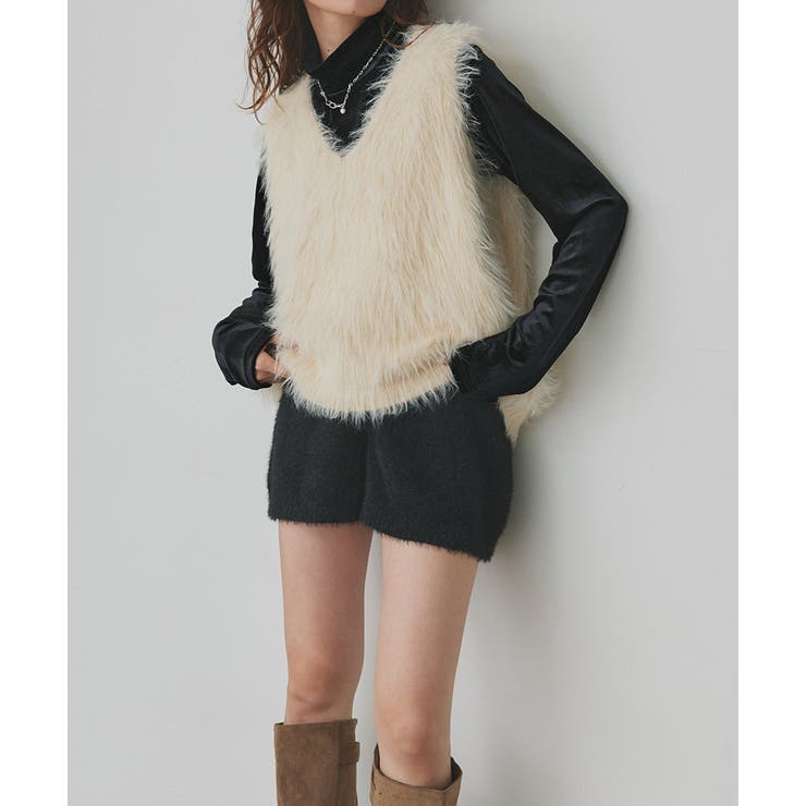 シャギーニットショートパンツ | ad thie | 詳細画像55 