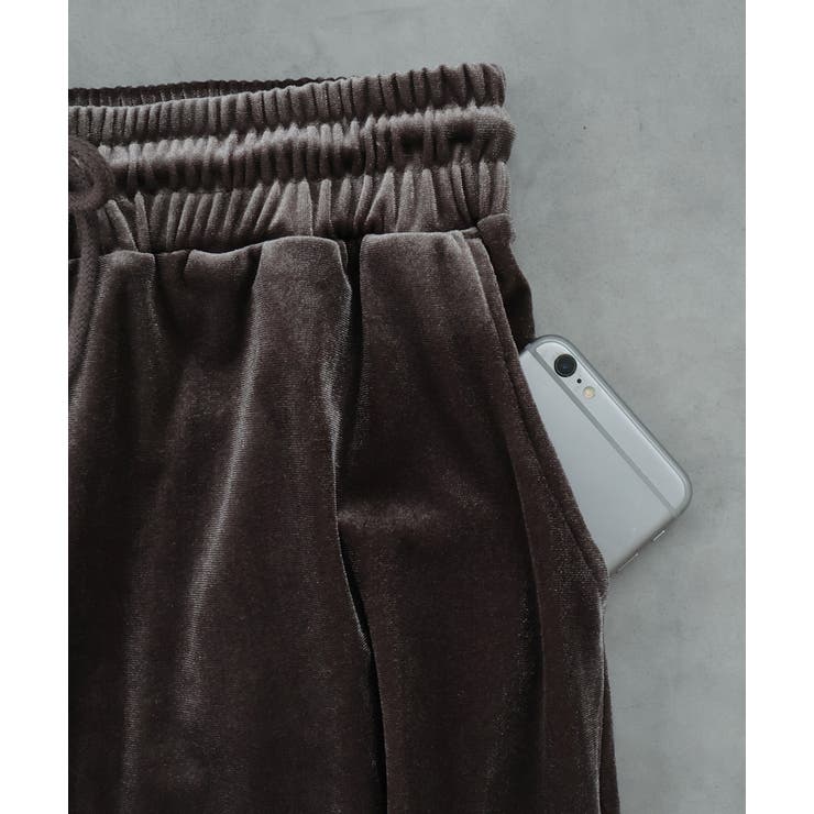 ベロアイージーロングパンツ | ad thie | 詳細画像42 