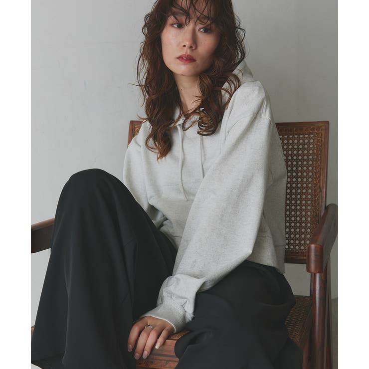 ショート丈スウェットフーディーパーカー | ad thie | 詳細画像16 