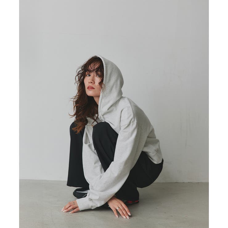 ショート丈スウェットフーディーパーカー | ad thie | 詳細画像18 