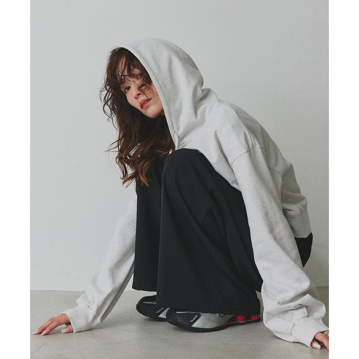 ショート丈スウェットフーディーパーカー | ad thie | 詳細画像19 