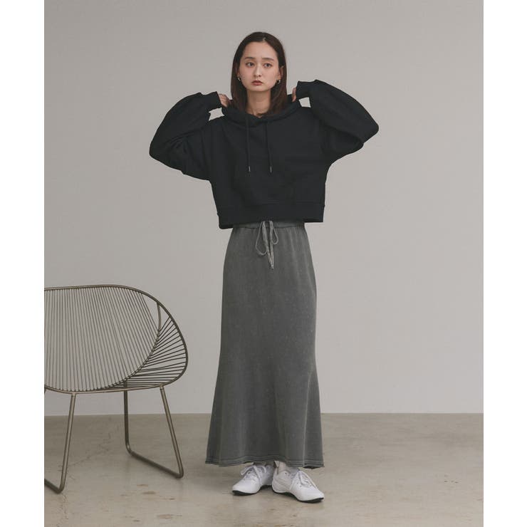 ショート丈スウェットフーディーパーカー | ad thie | 詳細画像20 