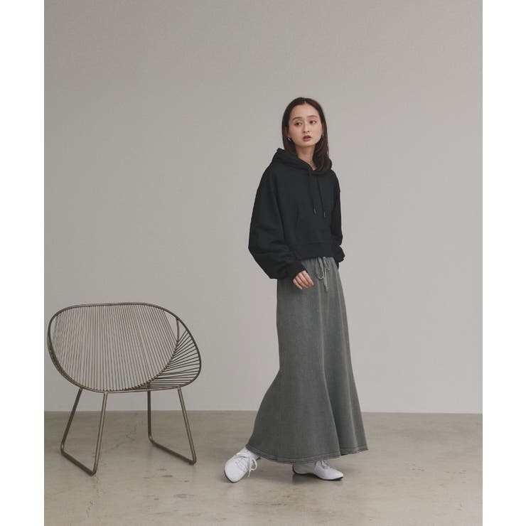 ショート丈スウェットフーディーパーカー | ad thie | 詳細画像21 