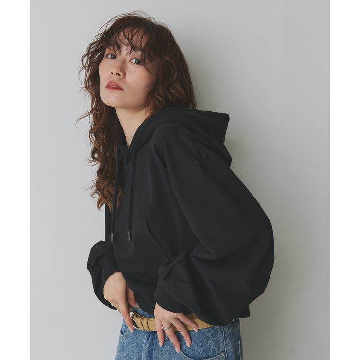 ショート丈スウェットフーディーパーカー | ad thie | 詳細画像29 