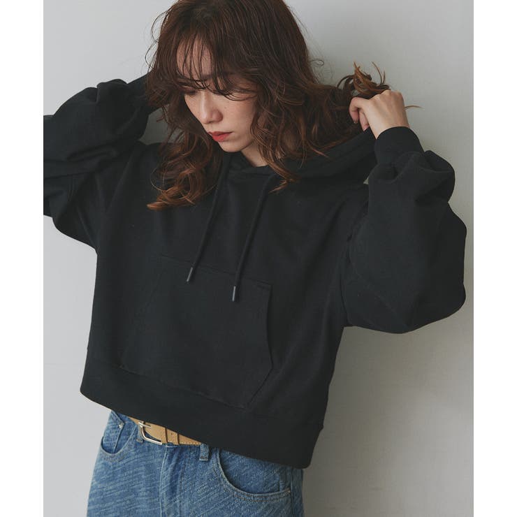 ショート丈スウェットフーディーパーカー | ad thie | 詳細画像33 