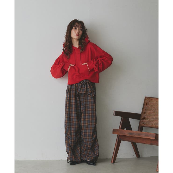 ショート丈スウェットフーディーパーカー | ad thie | 詳細画像34 