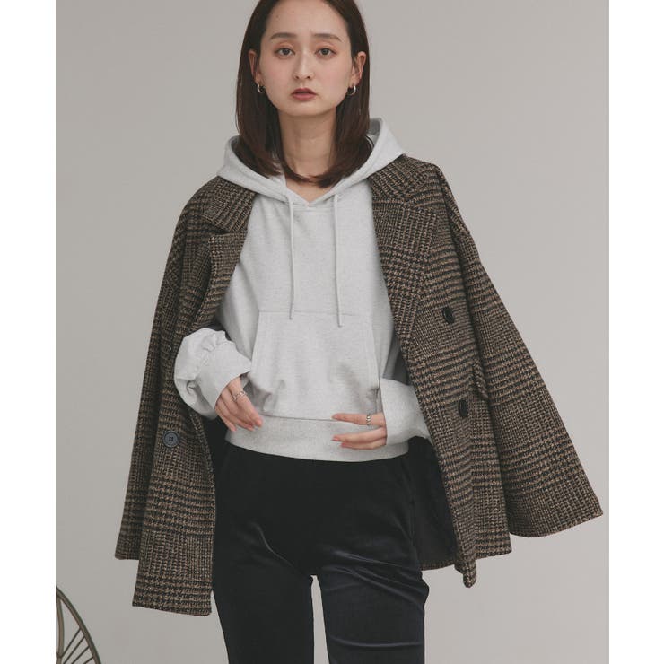 ショート丈スウェットフーディーパーカー | ad thie | 詳細画像4 