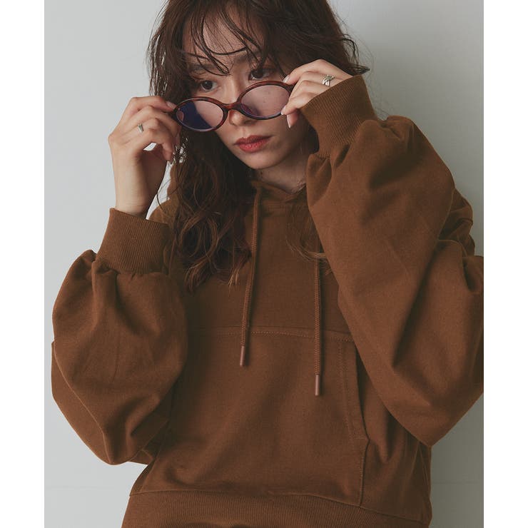 ショート丈スウェットフーディーパーカー | ad thie | 詳細画像45 