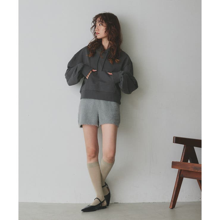 2025AW新作】ショート丈スウェットフーディーパーカー[品番