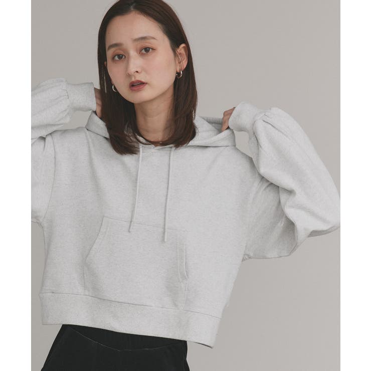 ショート丈スウェットフーディーパーカー | ad thie | 詳細画像5 