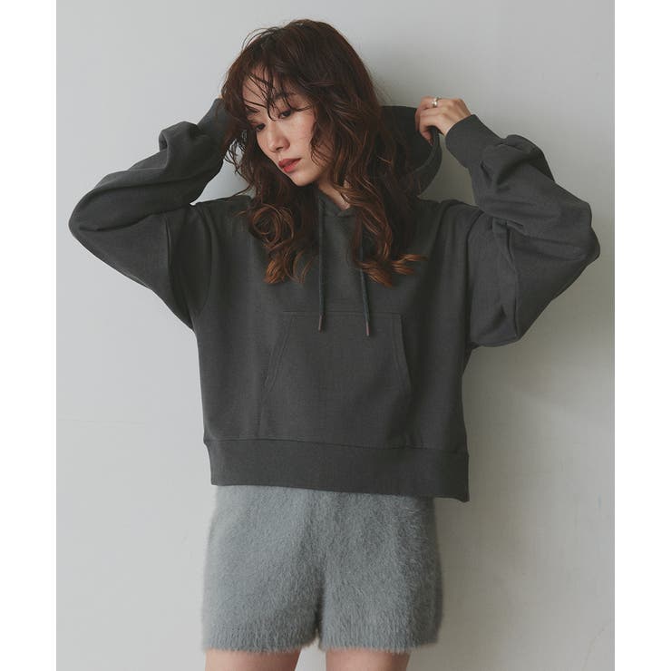 ショート丈スウェットフーディーパーカー | ad thie | 詳細画像51 