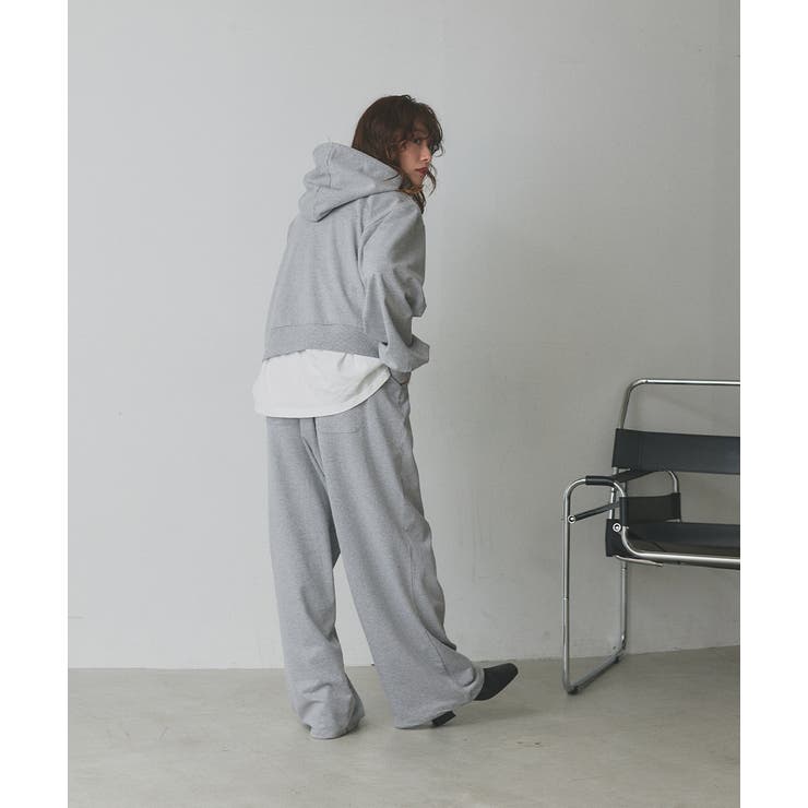 ショート丈スウェットフーディーパーカー | ad thie | 詳細画像60 