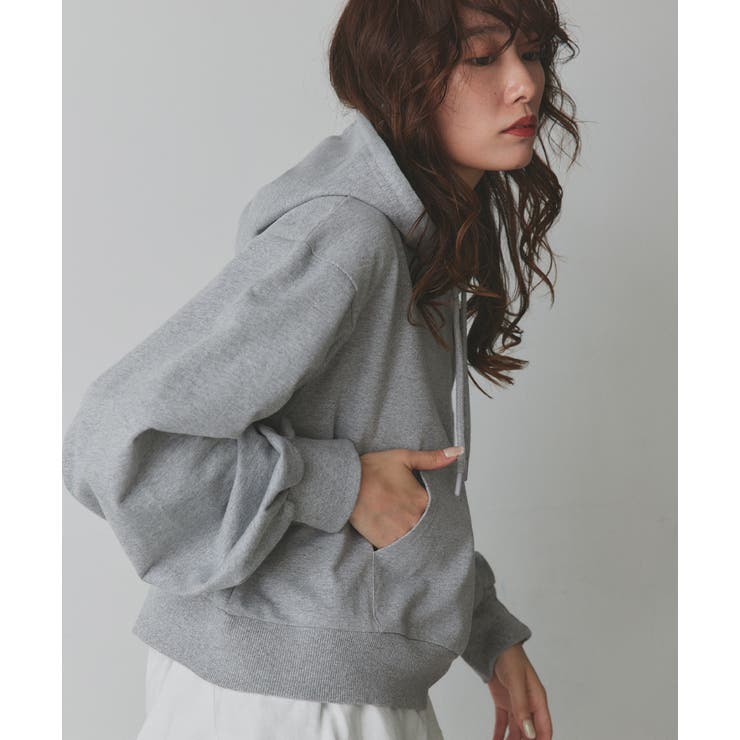 ショート丈スウェットフーディーパーカー | ad thie | 詳細画像63 