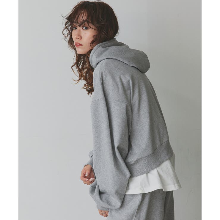 ショート丈スウェットフーディーパーカー | ad thie | 詳細画像64 