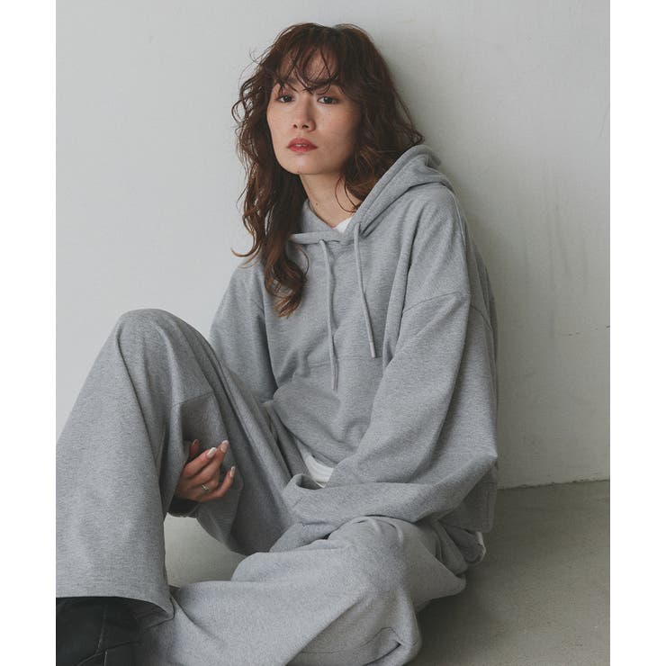 ショート丈スウェットフーディーパーカー | ad thie | 詳細画像65 