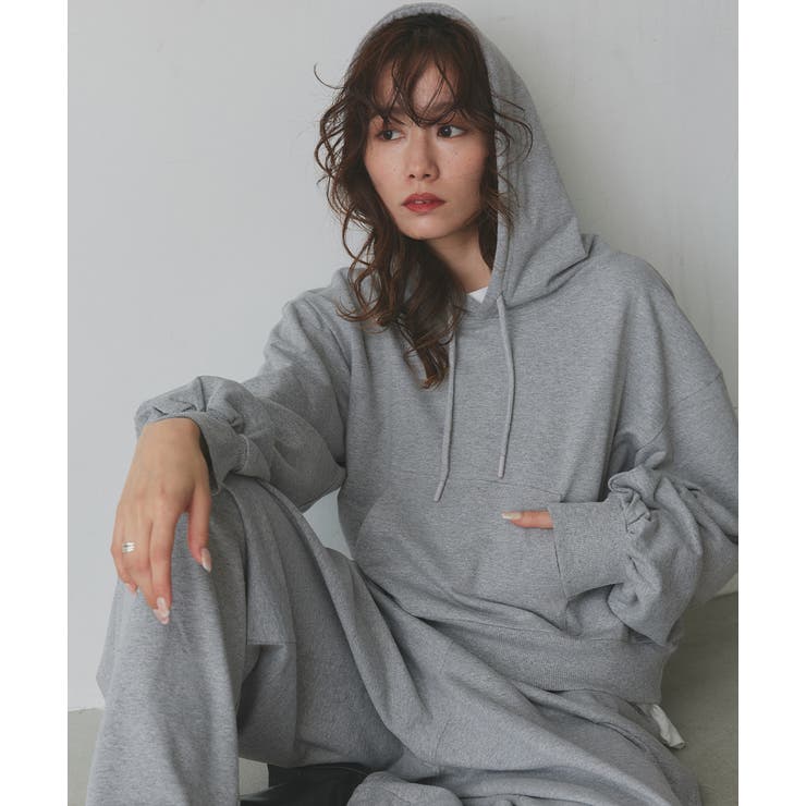 ショート丈スウェットフーディーパーカー | ad thie | 詳細画像66 