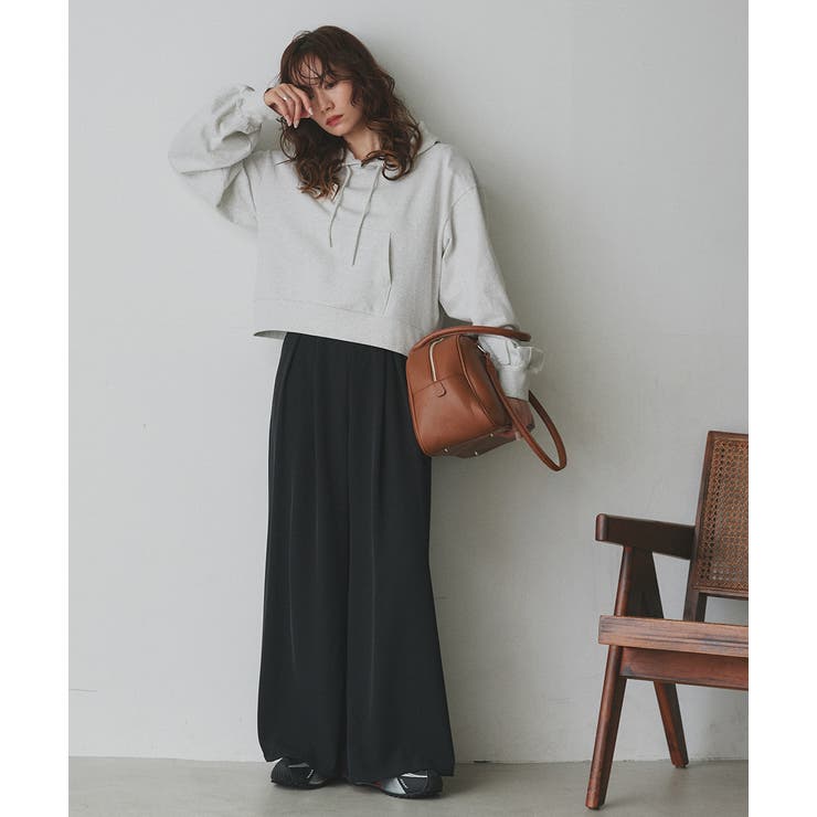 ショート丈スウェットフーディーパーカー | ad thie | 詳細画像9 