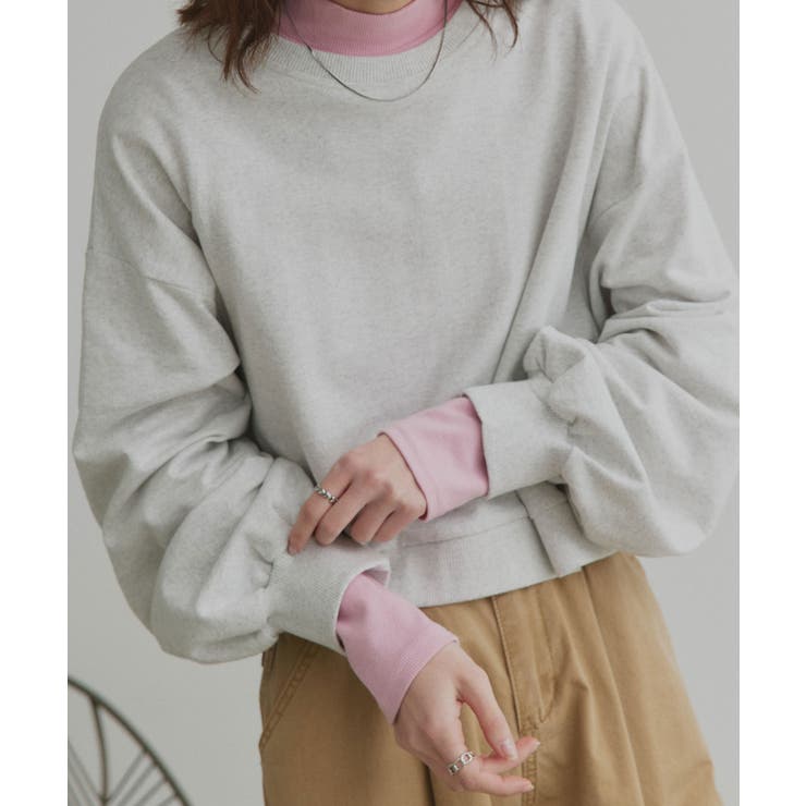 配色アソートスリーブハイネックトップス | ad thie | 詳細画像41 