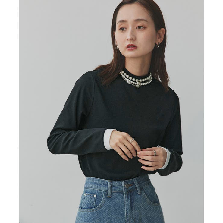 【2025AW新作】配色アソートスリーブハイネックトップス | ad thie | 詳細画像51 