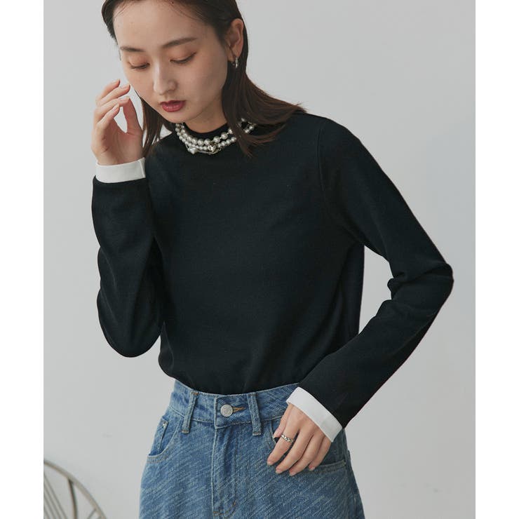 【2025AW新作】配色アソートスリーブハイネックトップス | ad thie | 詳細画像53 