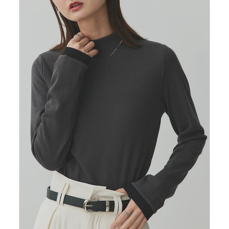 【2025AW新作】配色アソートスリーブハイネックトップス | ad thie | 詳細画像64 