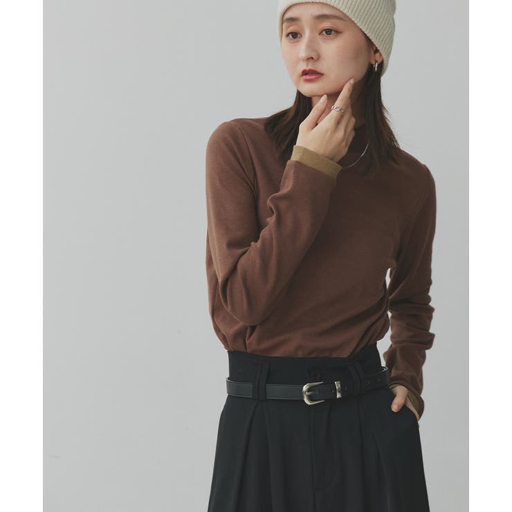 【2025AW新作】配色アソートスリーブハイネックトップス | ad thie | 詳細画像73 