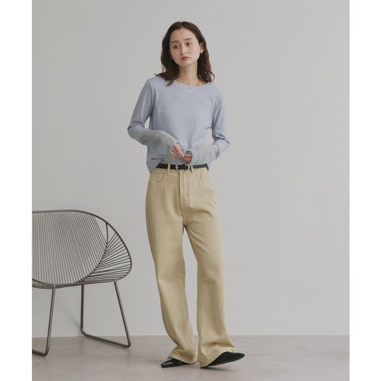 袖切替ラメシアー レースアソートトップス | ad thie | 詳細画像18 