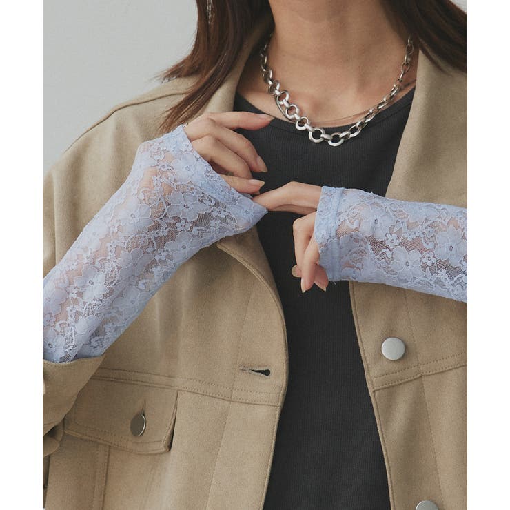 袖切替ラメシアー レースアソートトップス | ad thie | 詳細画像41 