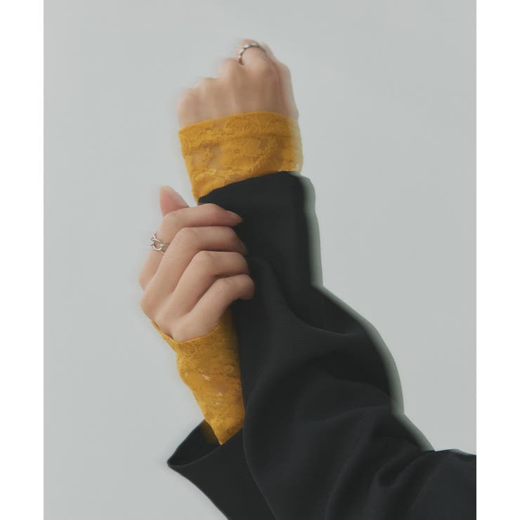 袖切替ラメシアー レースアソートトップス | ad thie | 詳細画像51 